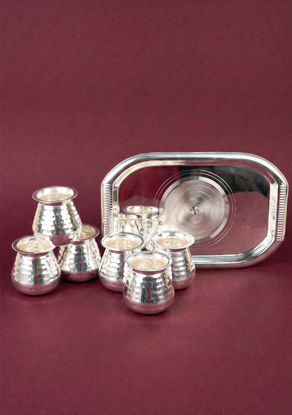 Tray with Set of 6 Glass - WL5689