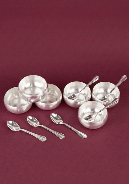 Tray with Set of 6 Bowl with Spoon - WL5690