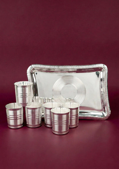 Tray with Set of 6 Glass - WL5691