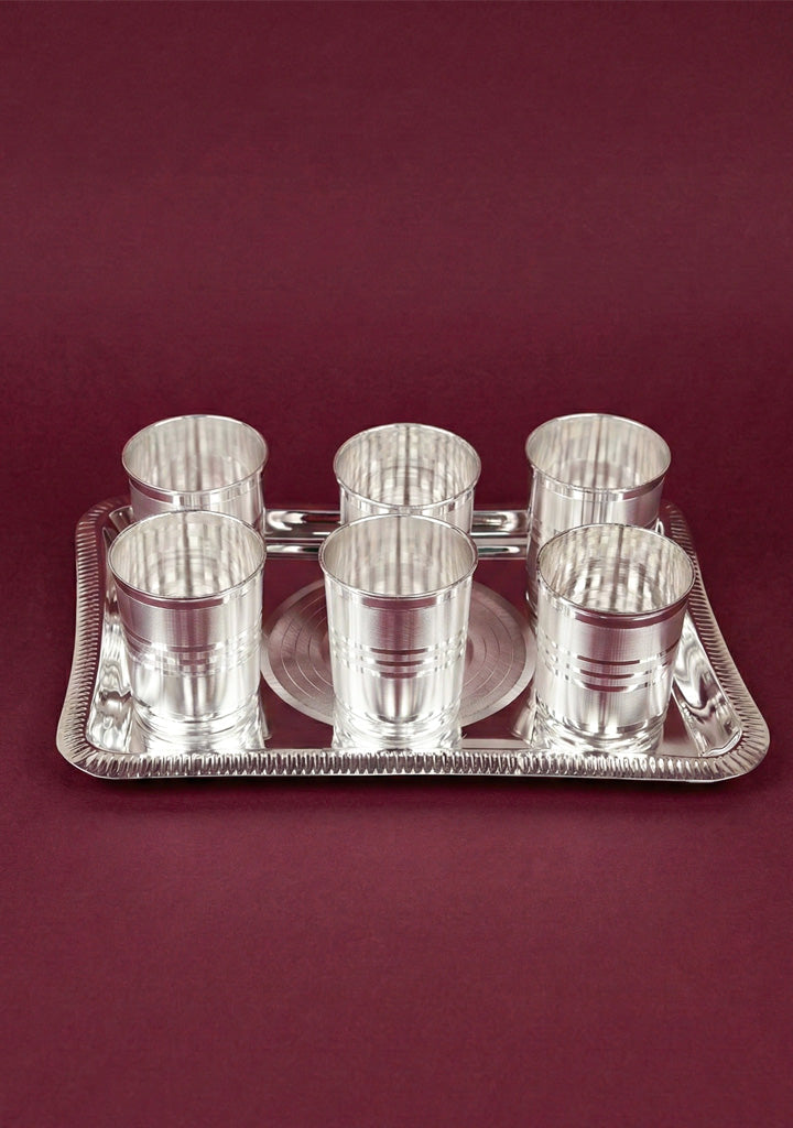 Tray with Set of 6 Glass - WL5691