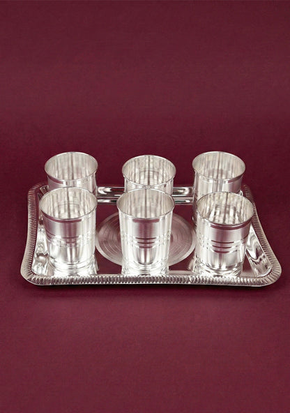 Tray with Set of 6 Glass - WL5691