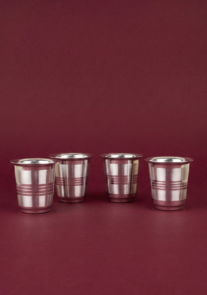 Tray with Set of 4 Glass - WL5692