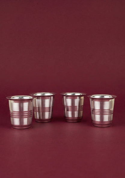 Tray with Set of 4 Glass - WL5692