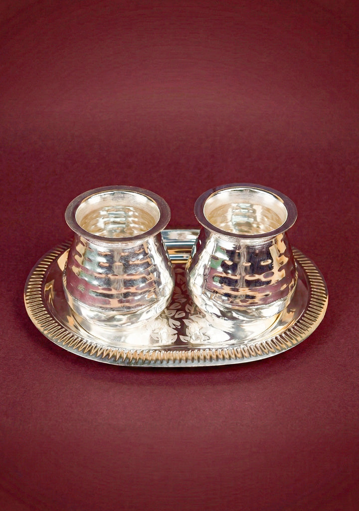 Tray with Set of 2 Glass - WL5693