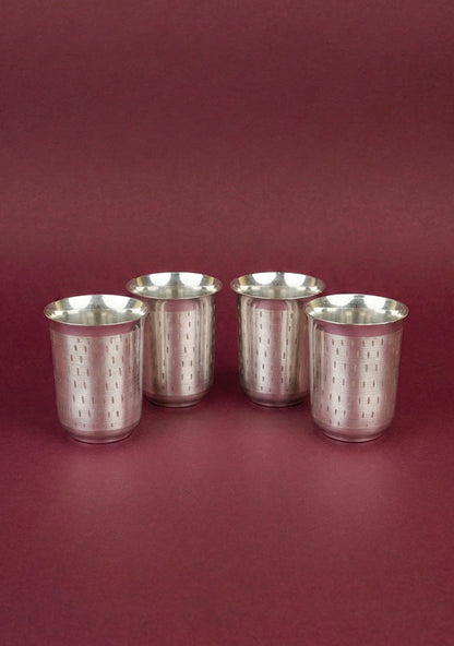 Tray with Set of 4 Glass - WL5694