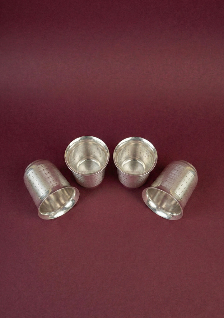 Tray with Set of 4 Glass - WL5694
