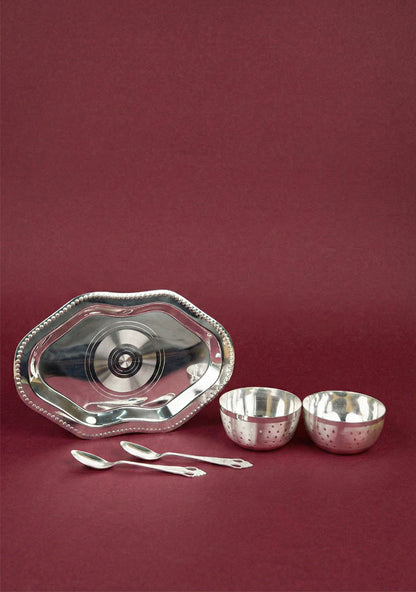 Tray with Set of 2 Bowl with Spoon - WL5696