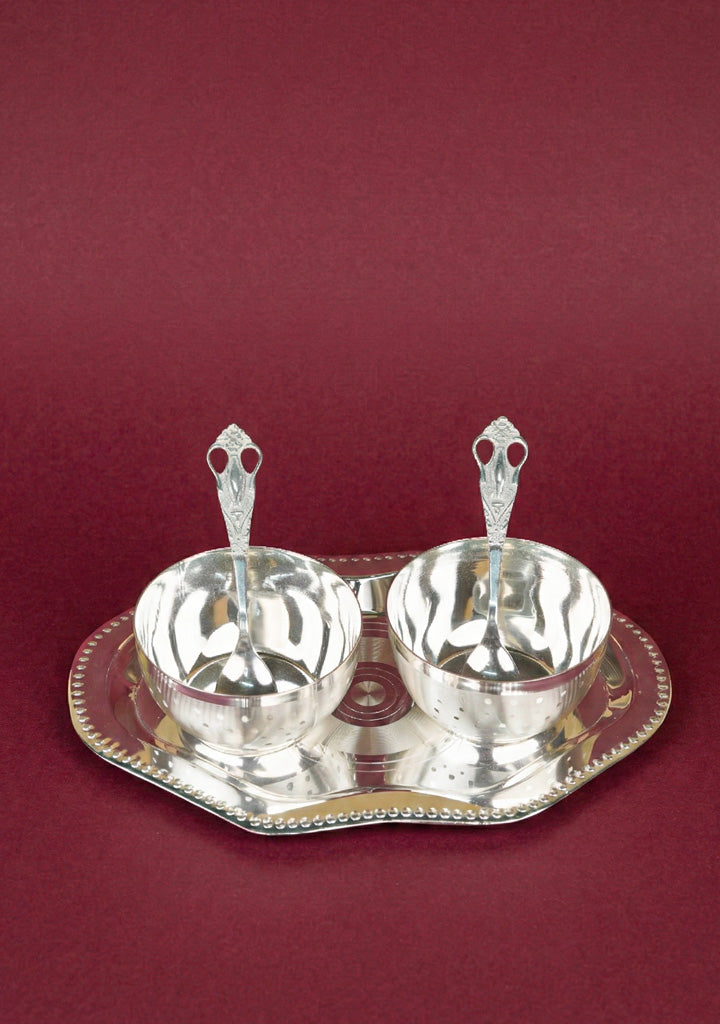 Tray with Set of 2 Bowl with Spoon - WL5696