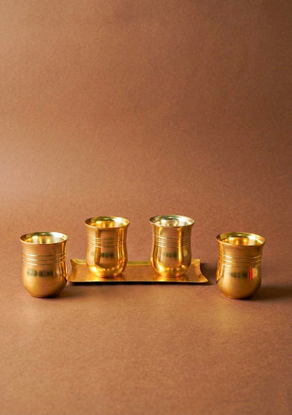 Tray with Set of 4 Glass - WL5702