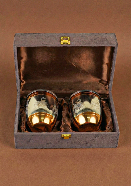 Set of 2 Glass with Lid - WL5704