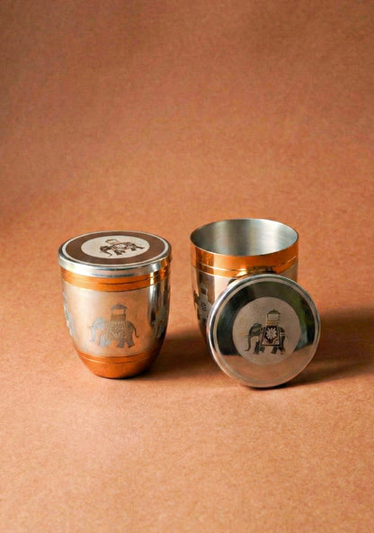 Set of 2 Glass with Lid - WL5704