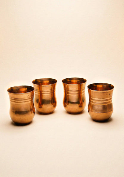 Wooden Box - Tray with Set of 4 Glass - WL5705
