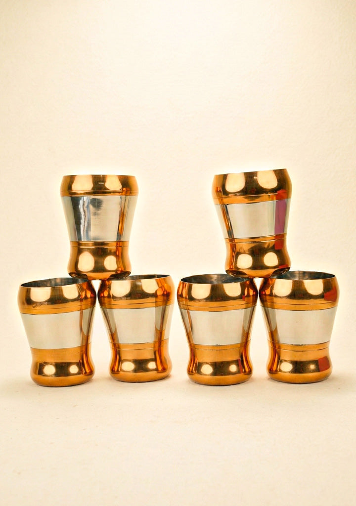 Wooden Box - Tray with Set of 6 Glass - WL5706