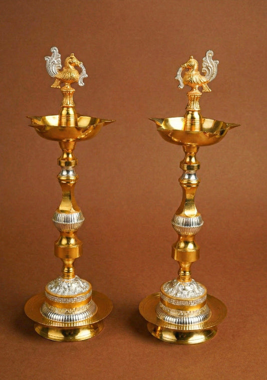 Annapakshi Kuthu Vilaku - Set of 2 - 20 inch - WL5707