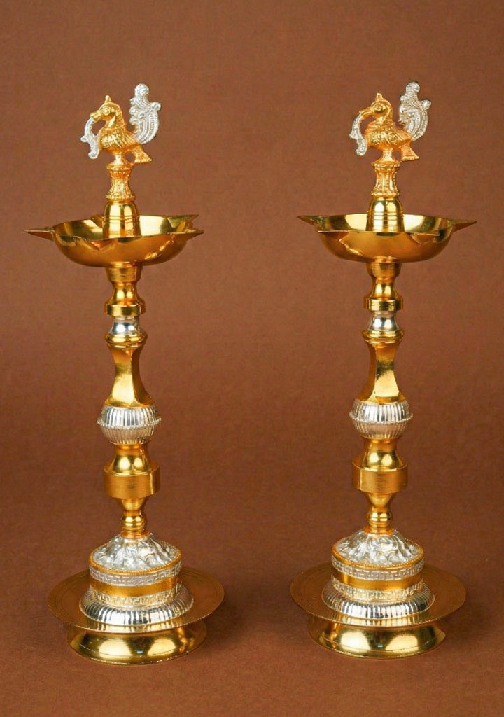 Annapakshi Kuthu Vilaku - Set of 2 - 20 inch - WL5707