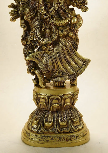 Brass Radha Krishna Idol - 30 Inch - WL5723