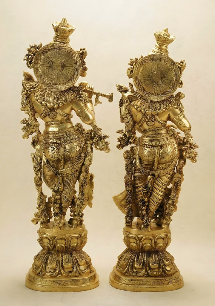 Brass Radha Krishna Idol - 30 Inch - WL5723