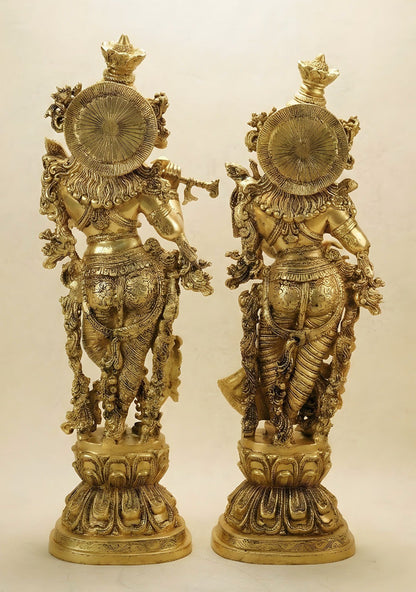 Brass Radha Krishna Idol - 30 Inch - WL5723