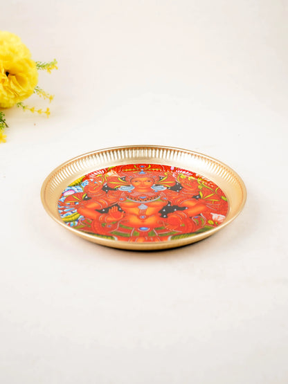 Brass Plate with Mural Print - 8 inch - WL5936-3