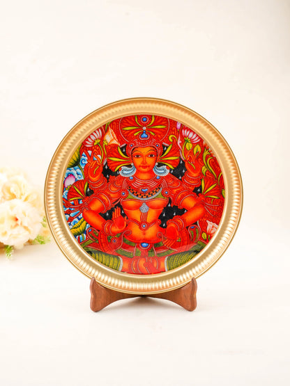 Brass Plate with Mural Print - 10 inch - WL5937-3