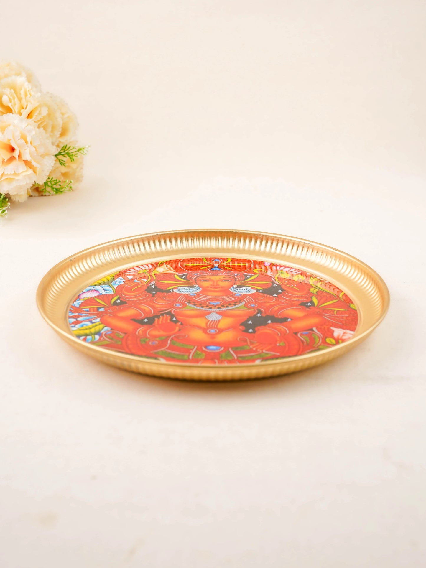 Brass Plate with Mural Print - 10 inch - WL5937-3
