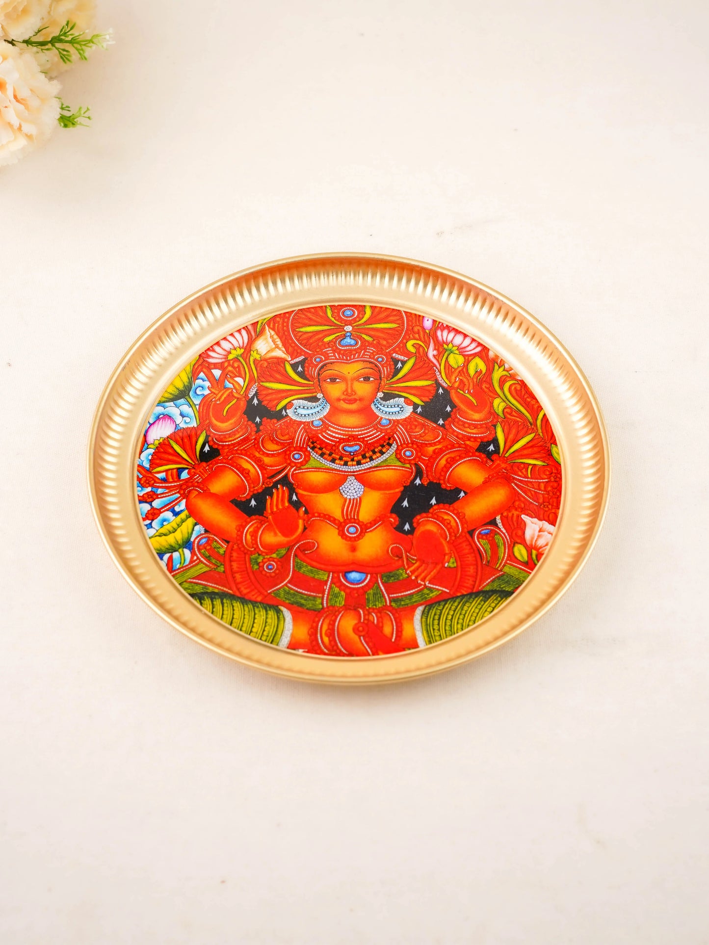 Brass Plate with Mural Print - 10 inch - WL5937-3