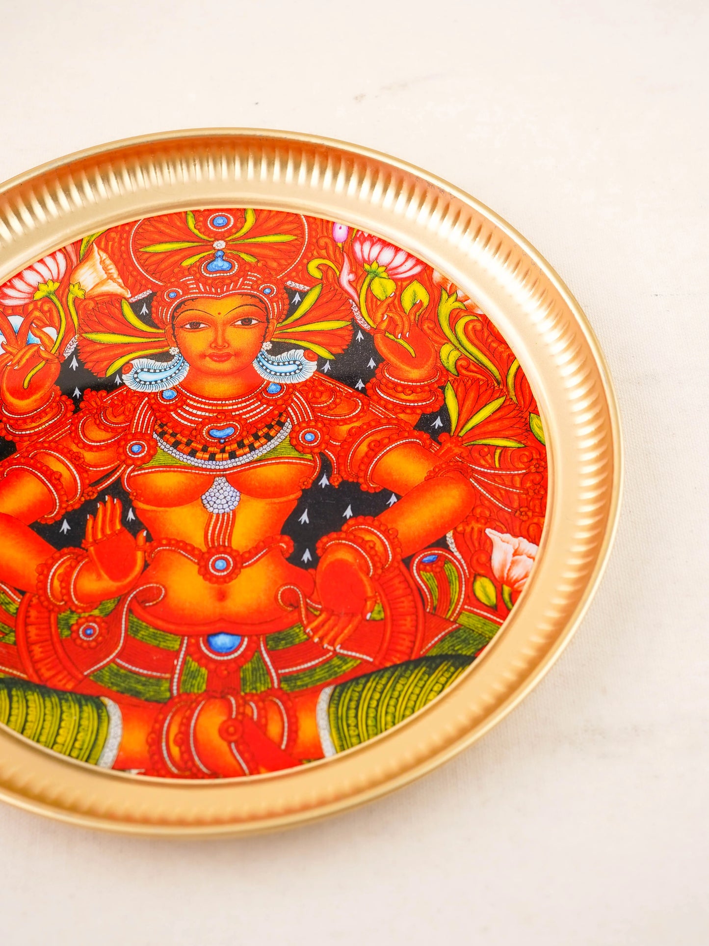 Brass Plate with Mural Print - 10 inch - WL5937-3