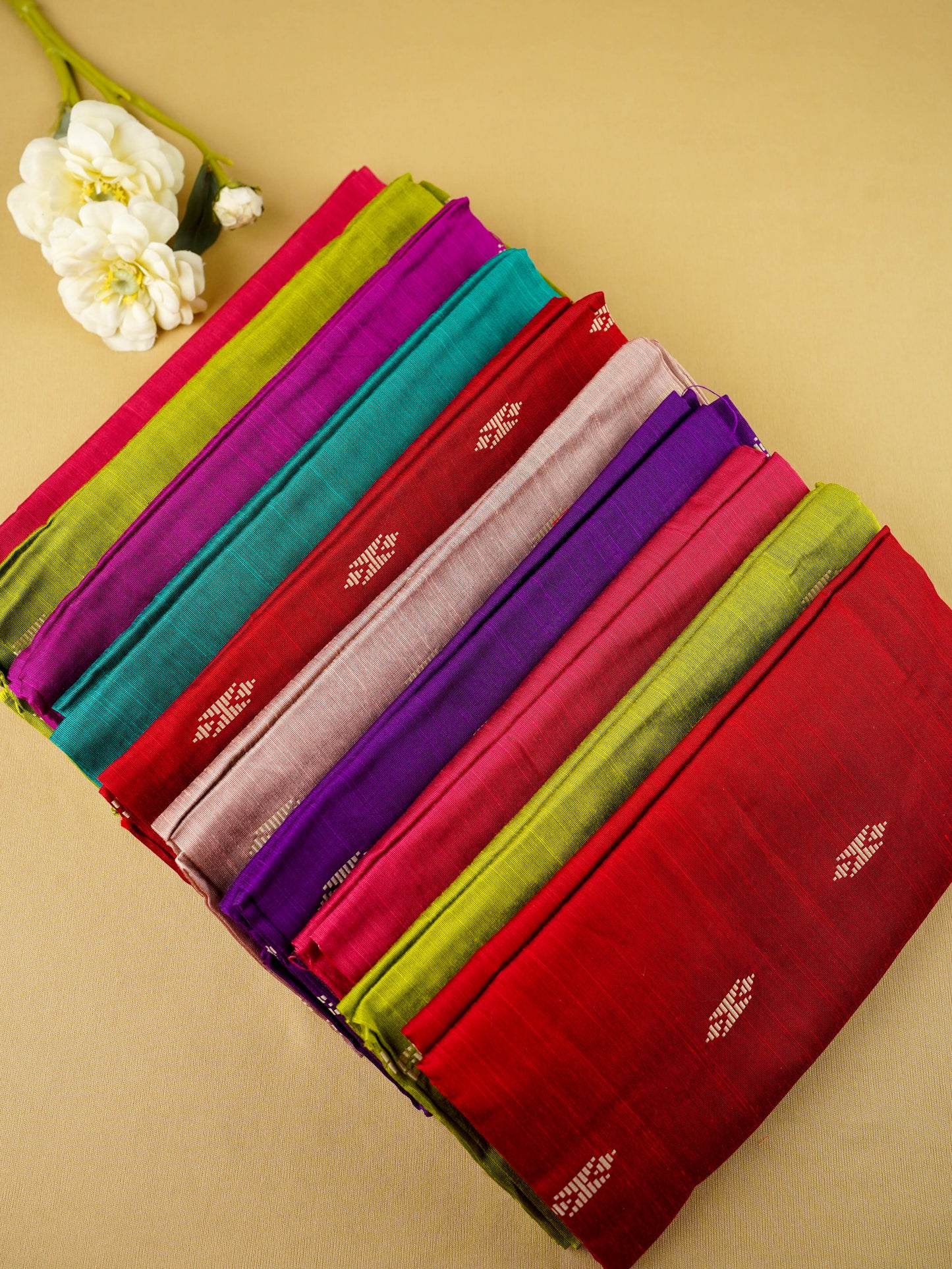 Raw Silk Blouse Bit - Set of 10 - Assorted Colors - WL5973