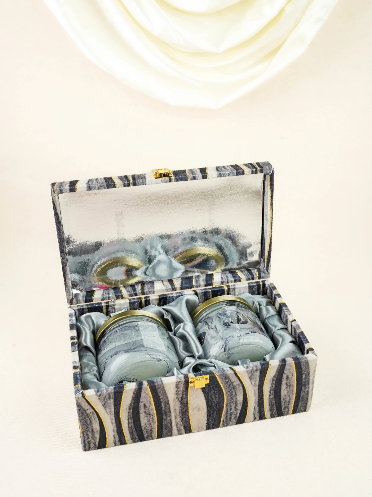 Decorative 2 Jar Dry Fruit Box - WL6048