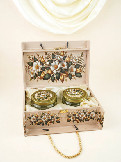 Decorative 2 Jar Dry Fruit Box - WL6049