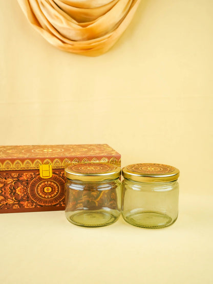 Decorative 2 Jar Dry Fruit Box - WL6050
