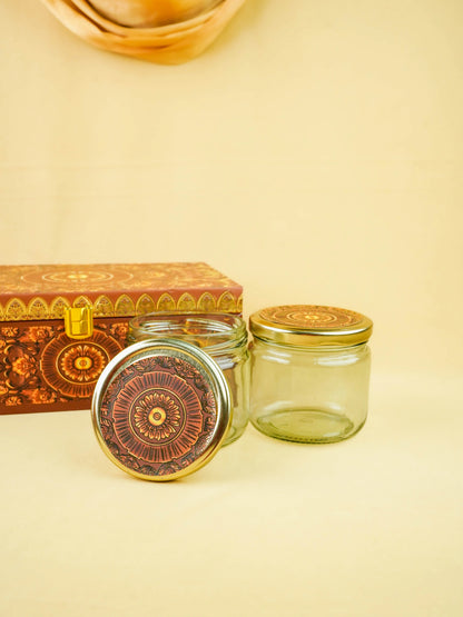 Decorative 2 Jar Dry Fruit Box - WL6050