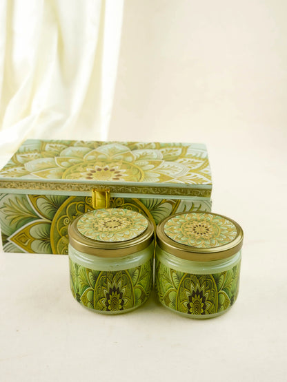 Decorative 2 Jar Dry Fruit Box - WL6084