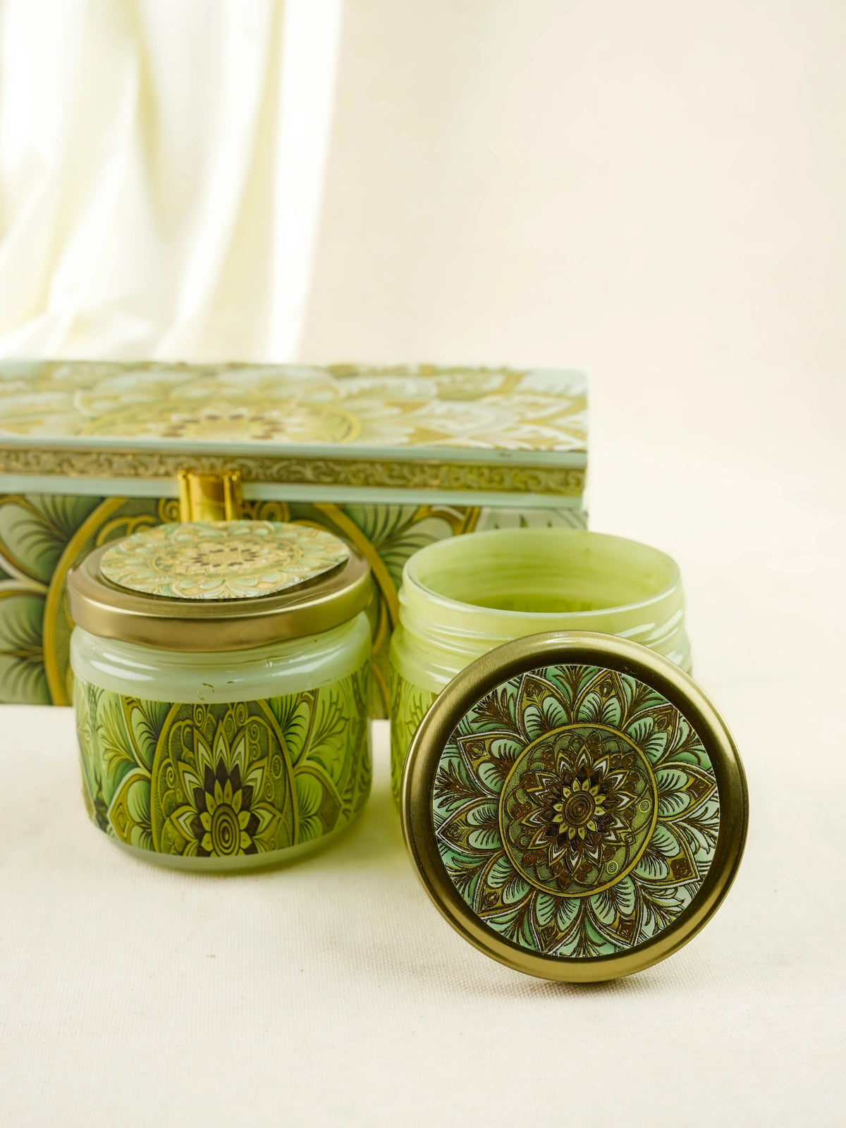 Decorative 2 Jar Dry Fruit Box - WL6084