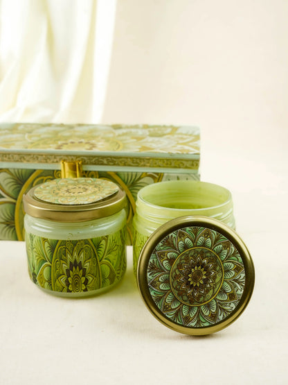 Decorative 2 Jar Dry Fruit Box - WL6084