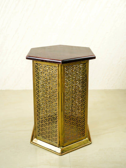 Coffee Centre Table with 4 Side Stools - Gold - WL6096