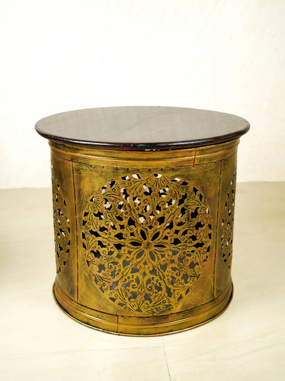 Coffee Centre Table with 4 Side Stools - Gold - WL6097
