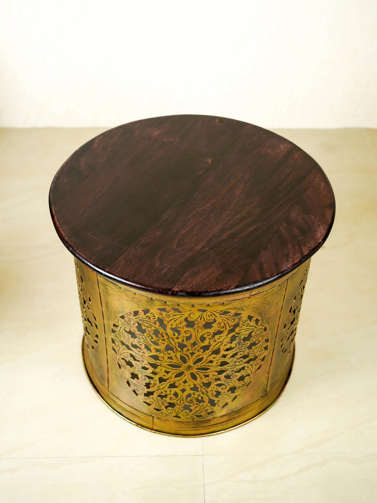 Coffee Centre Table with 4 Side Stools - Gold - WL6097