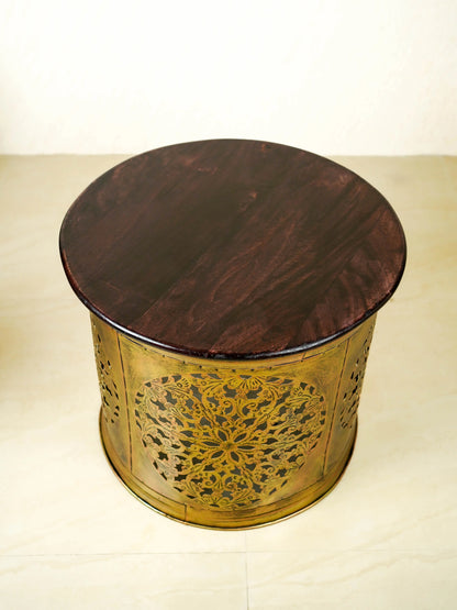 Coffee Centre Table with 4 Side Stools - Gold - WL6097