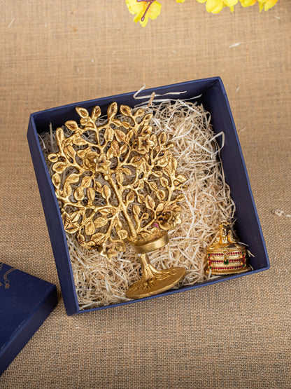 Gift Hamper - Kalapavriksha T-Light Holder with Kumkum Holder - WMH0002