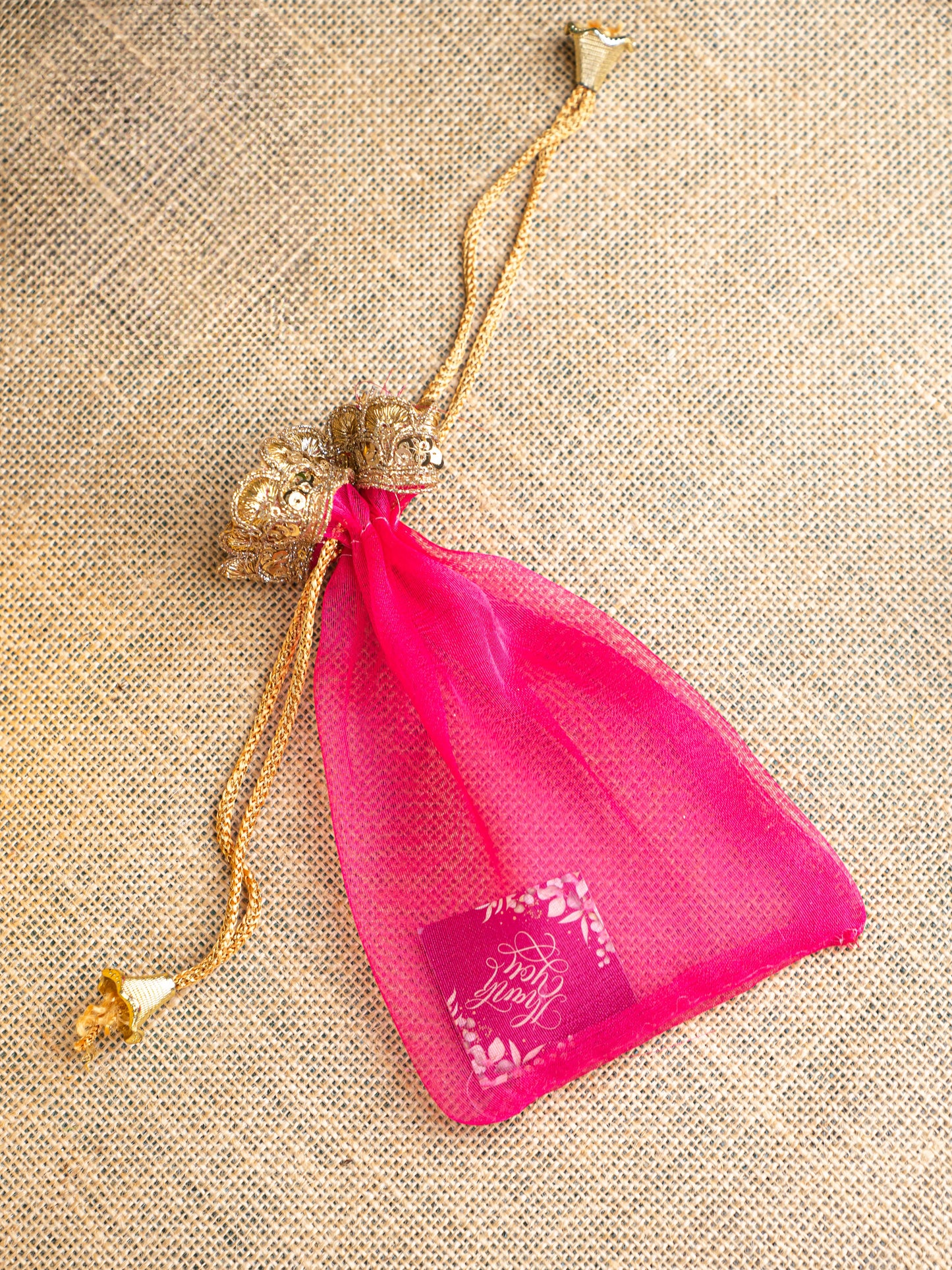 Gift Hamper - String Bag with Murugan, Incense Stick and Kumkum Holder - WMH0003