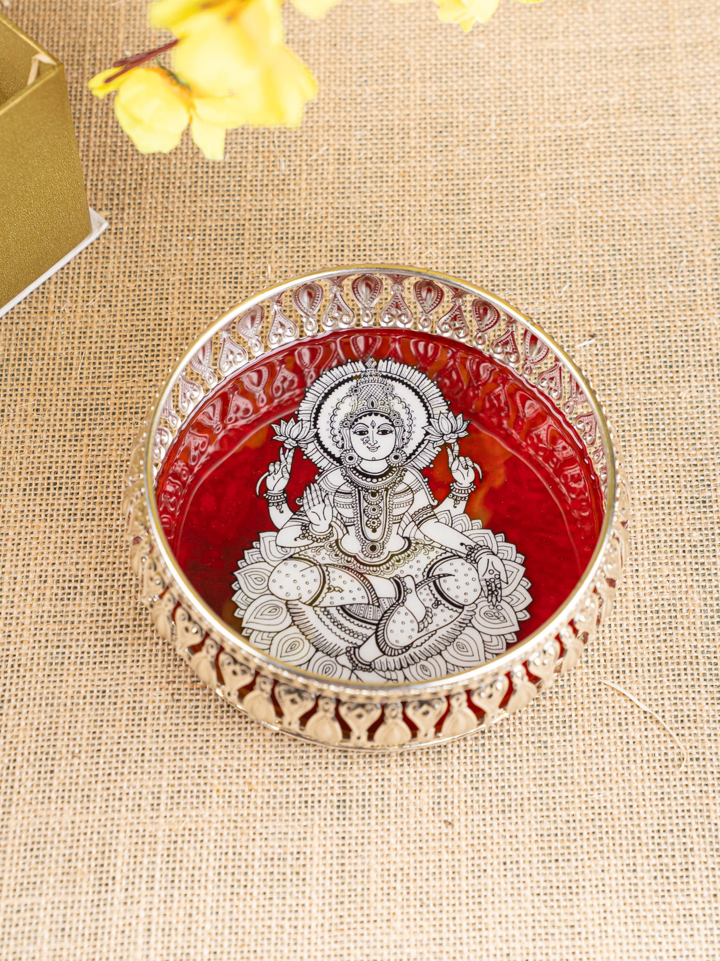 Gift Hamper - Pooja Bowl with Tin and Kumkum - WMH0011