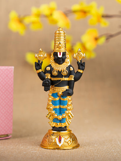 Gift Hamper - Balaji Idol with Balaji Paduka and Zinc Alloy Diya - WMH0016