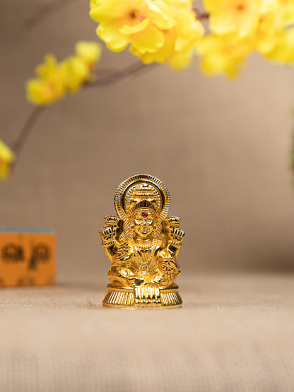 Gift Hamper - Meenakari Tray with Lakshmi Idol, Foil Card and Flower Diya - WMH0017