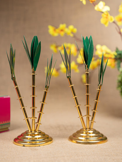 Gift Hamper - Shubh Laabh Plate with Sugarcane Tree and Flower Thoran - WMH0019