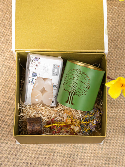 Gift Hamper - Votive with Tree of Life and Scented Candles - WMH0028