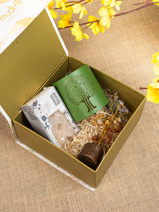 Gift Hamper - Votive with Tree of Life and Scented Candles - WMH0028
