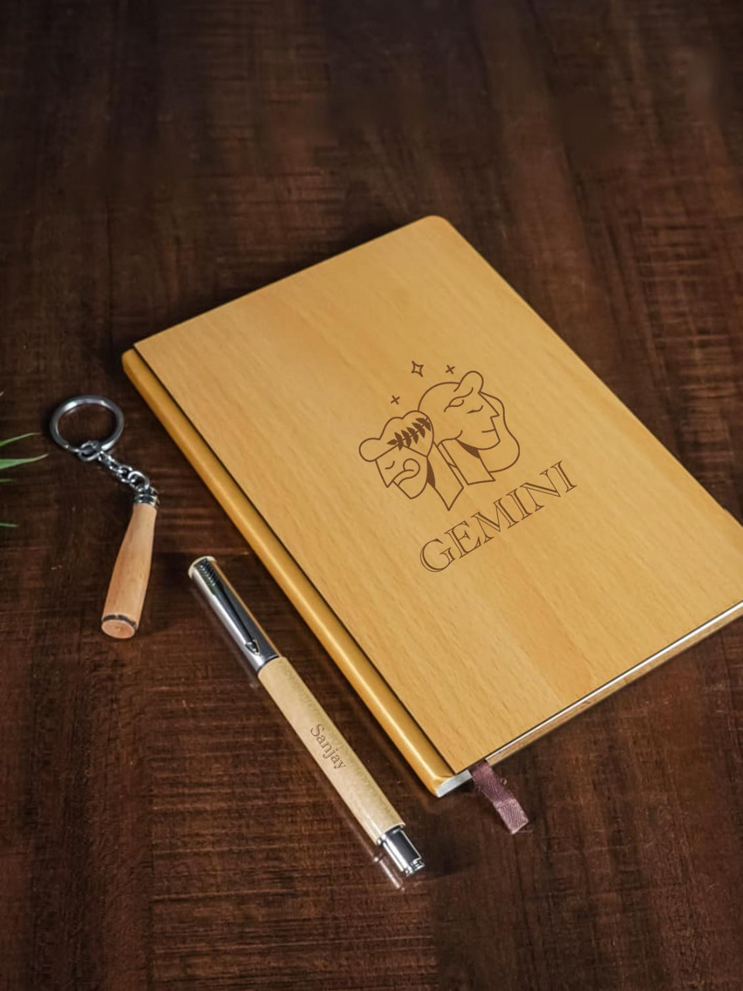 Corporate Gift - Customizable Wooden Diary Set - BCG0070