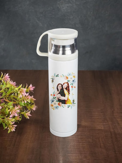 Corporate Gift - White Stainless Steel Vacuum Cup & Flask - BCG0075