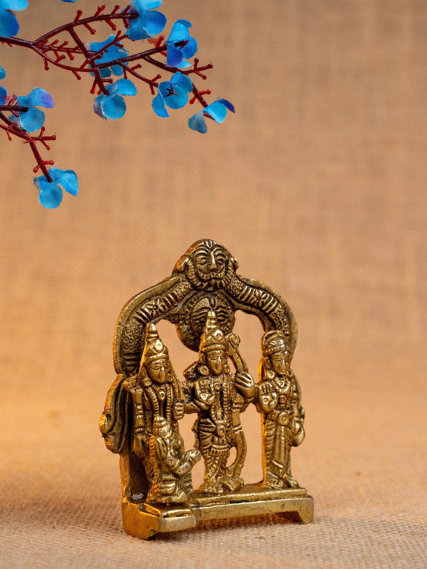 Brass Ram Darbar in Frame  - WL4149-1